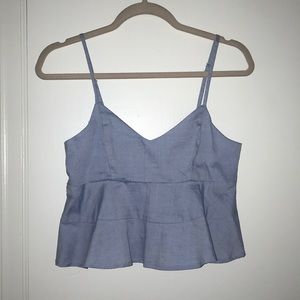 Crop chambray top